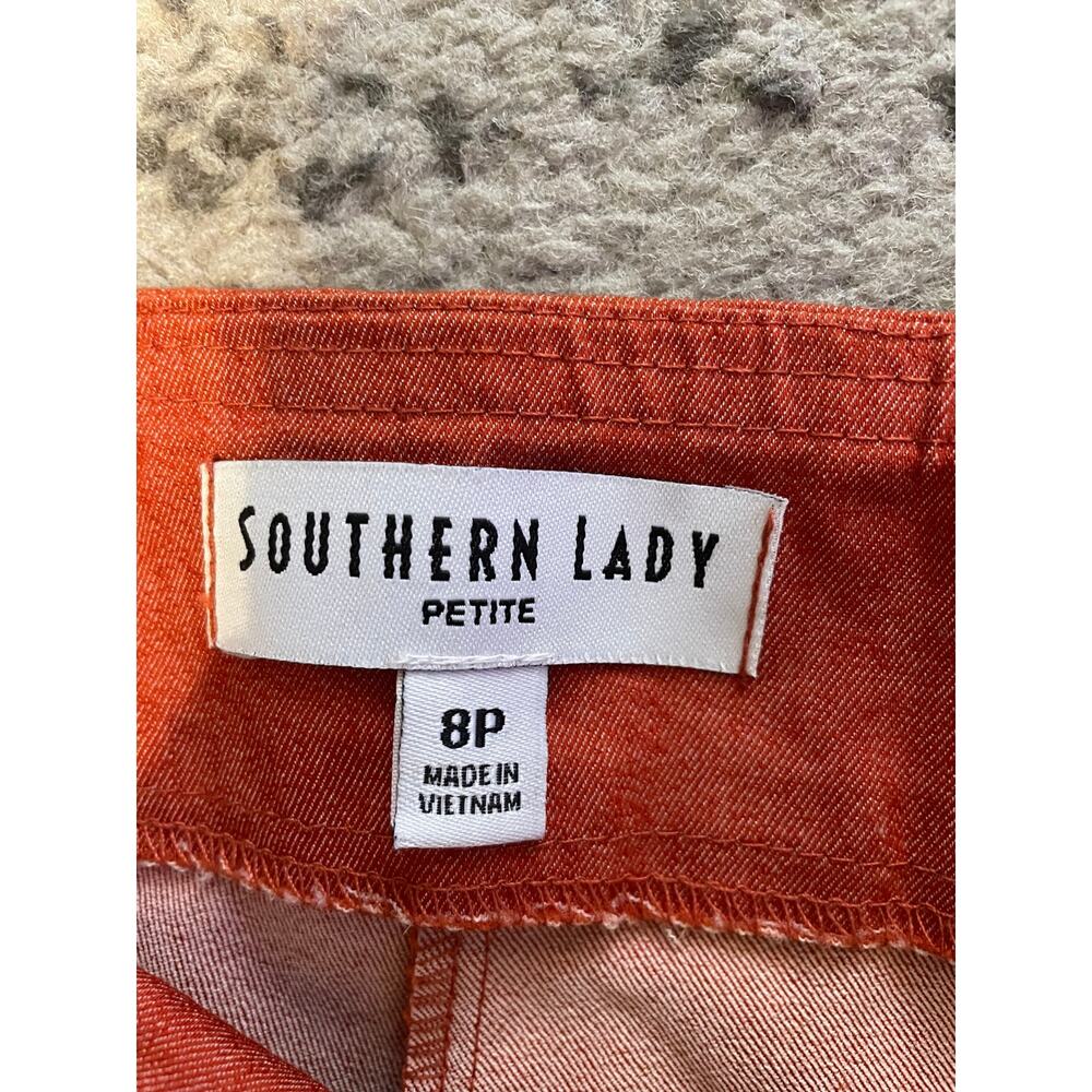 Southern Lady Petite Mango Cropped Ankle Pants 8P - Picture 3 of 3